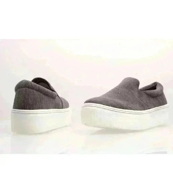 Fabletics Women's Pier Platform Grey Heather Knit Slip On Shoes - Picture 5 of 7